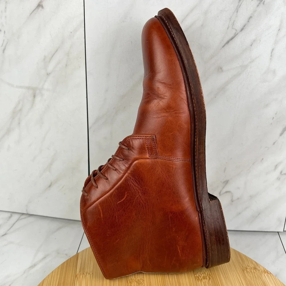 Florsheim x Duckie Brown Mens Size 11 D Brown Leather Lace Up Boots 19140
